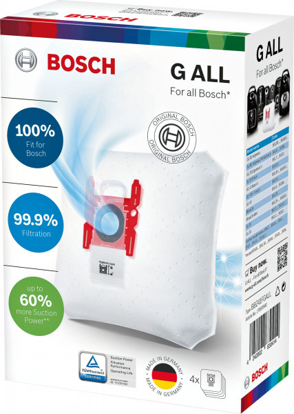 Bosch Staubsaugerbeutel Mikrofilter BBZ41FGALL Type G All