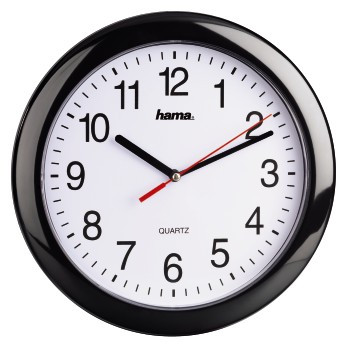 Hama PP-250 Quartz wall clock Kreis Schwarz