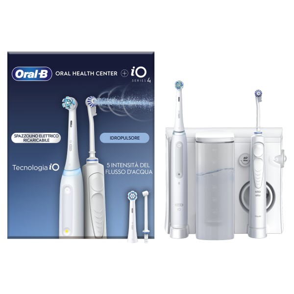Oral-B Zahn- Mundpflege-Kombination Oxyjet + iO4 Set Zahnbürste und Mundusche